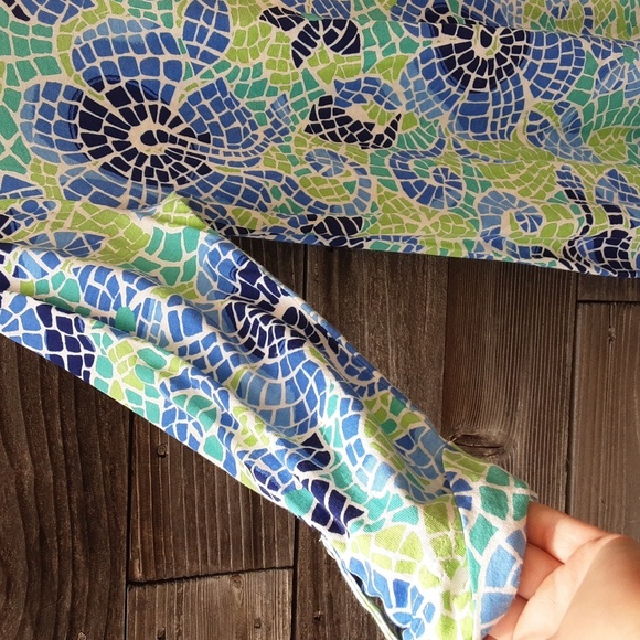 Caribbean Joe & Company turquoise green, blue, & white dress, Size M - Picture 3 of 7